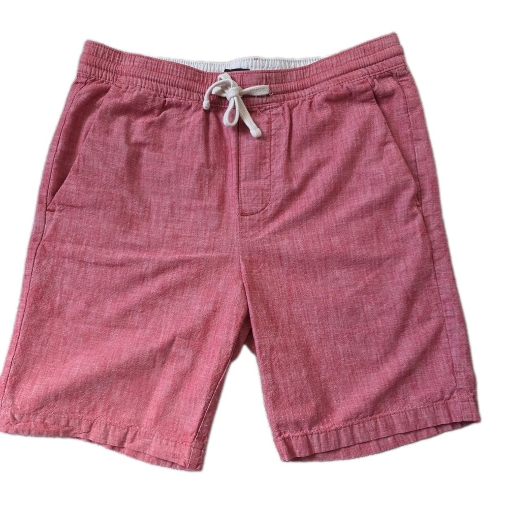 BANANA REPUBLIC DECK SHORTS Mens Size Small ELASTIC DRAWSTRING WAIST RED